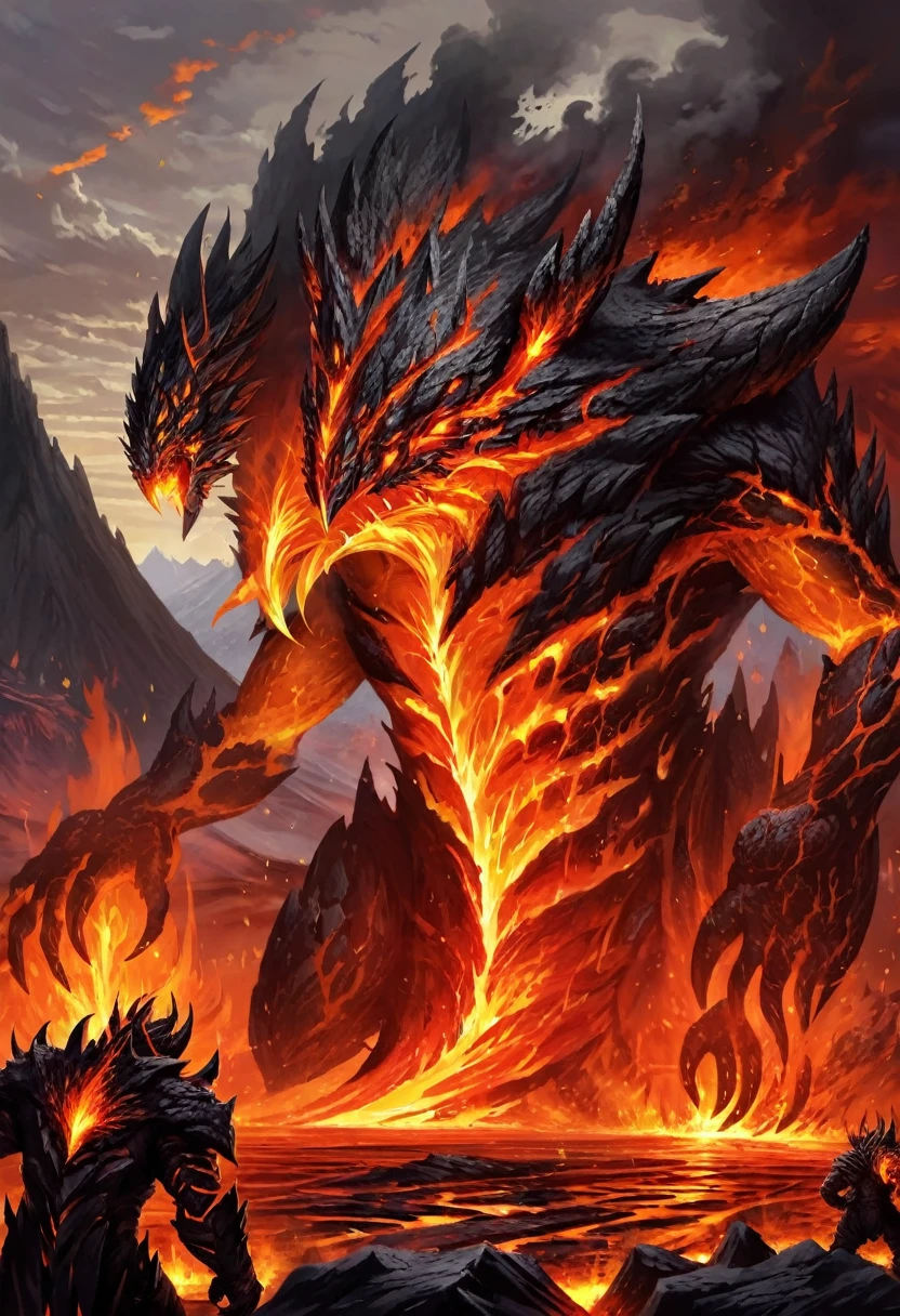 Army of Molten Iron monster, lava, fire, vulcano
