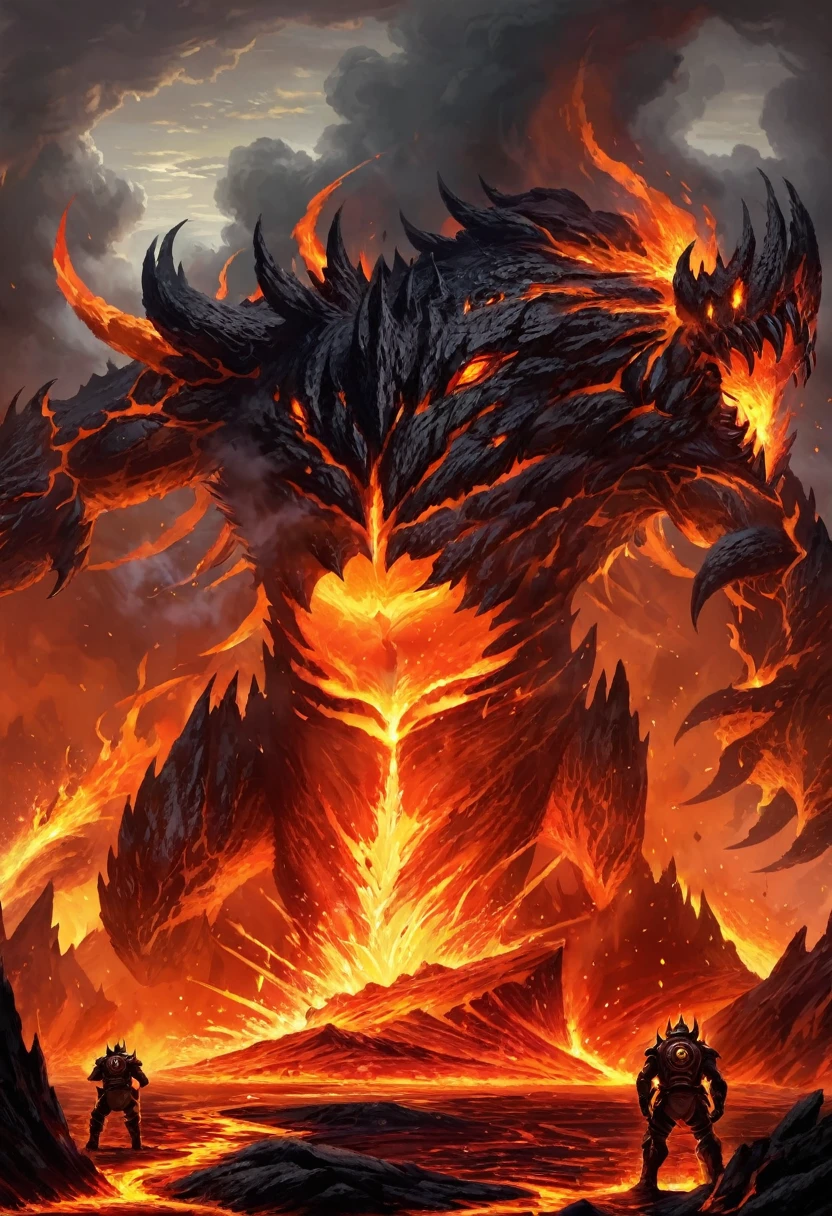 Army of Molten Iron monster, lava, fire, vulcano
