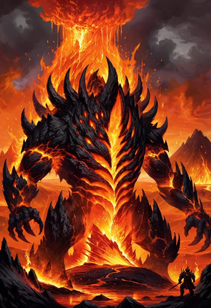 Army of Molten Iron monster, lava, fire, vulcano
