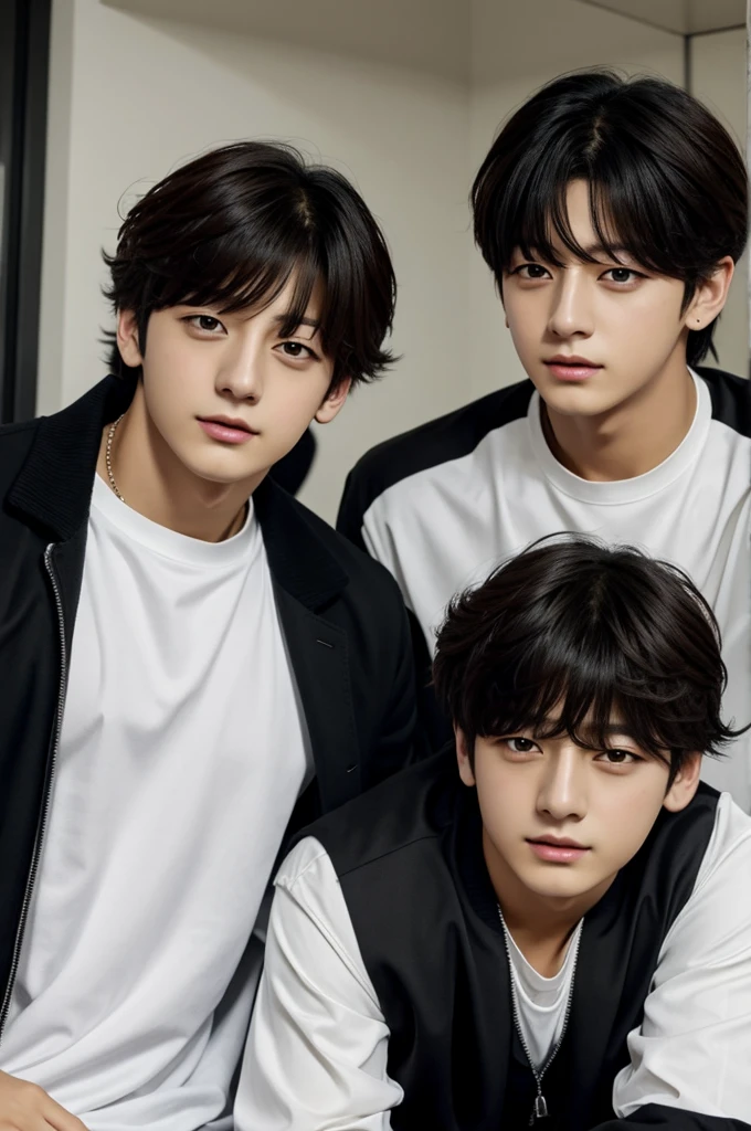 Crea una imagen de jungkook con hyunjin