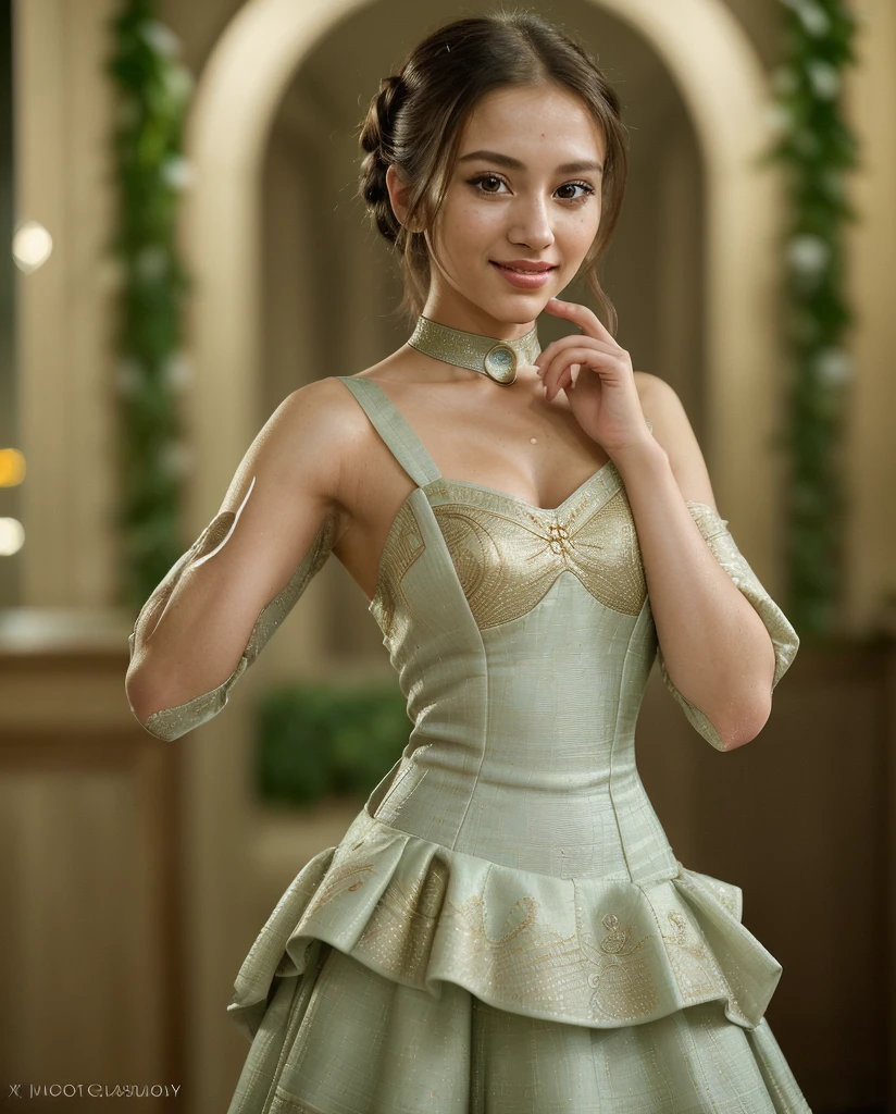 (best quality,hd quality,highres) (animated avatar:1.1,figure:1.1) A stunning animated avatar of her comes to life in high resolution. She has a captivating figure with graceful movements. 
(outfit) She is dressed in a fashionable outfit, showcasing her unique style. The clothing is carefully designed with attention to detail, highlighting her individuality. 
(lighting) The lighting in the scene is soft and warm, enhancing the overall atmosphere. It creates a gentle glow that illuminates her features, adding depth and dimension to the image. 
(personality) Her personality shines through her expressive eyes and vibrant smile. She exudes confidence and charisma, making her presence captivating and enigmatic. 
(dress) Her dress flows gracefully, accentuating her every move. The fabric has a beautiful texture, with intricate patterns and exquisite craftsmanship. 
(photoshoot) The scene resembles a professional photoshoot, with a seamless backdrop and professional equipment. The focus is on capturing her beauty and charm. 
(vivid colors) The colors in the image are vibrant and rich, adding vibrancy and liveliness to the overall composition. They create a visual feast for the eyes, showcasing the dynamic nature of her character. 
(bokeh) The background has a beautiful bokeh effect, with softly blurred lights that add a dreamy and enchanting atmosphere to the image. 
(portraits) The image is created in the style of portraits, emphasizing the subject and capturing their essence in a timeless manner.