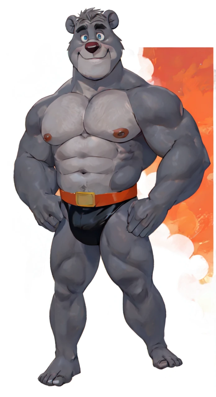 Baloo from jungle book as bob parr aka Mr. Incredible from The Incredibles,