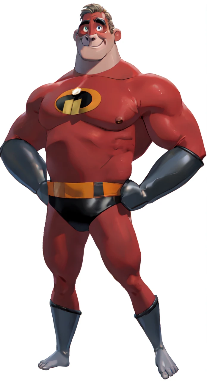 Baloo from jungle book as bob parr aka Mr. Incredible from The Incredibles,
