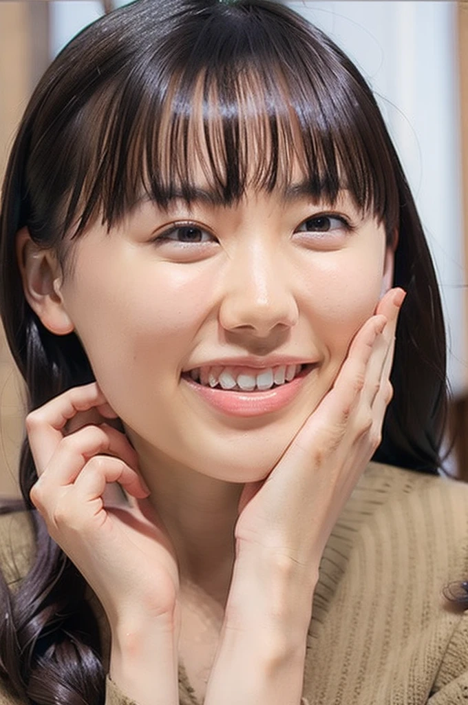 Two Girls, (Light brown medium hair), ((nude)), Look at the viewers, Young Face、