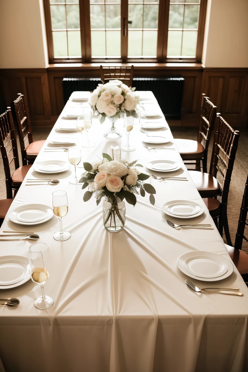 2 classic wedding table I want to put a sign behind the table

