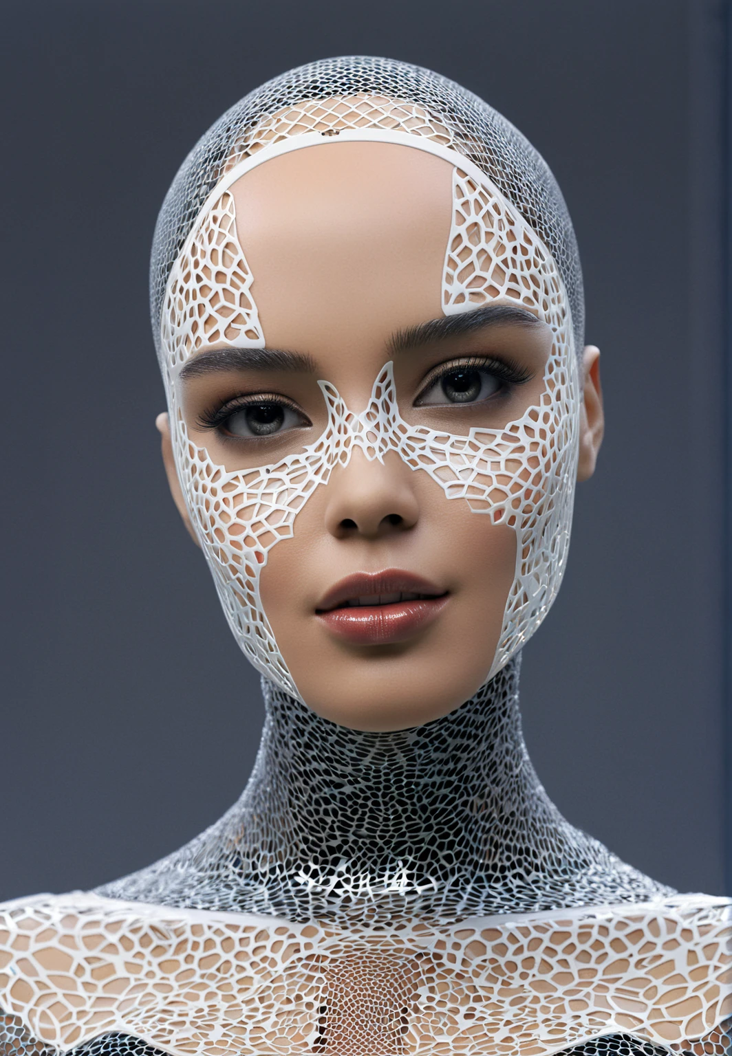 Here is a prompt for creating an image:
"Design a stunning and alluring female humanoid AI robot inspired by the film Ex Machina. The robot should have a face resembling that of an extremely gorgeous lady, with human-like, realistic skin. Ensure that the skin texture is detailed and beautiful, capturing the essence of a woman's beauty intertwined with advanced AI technology."