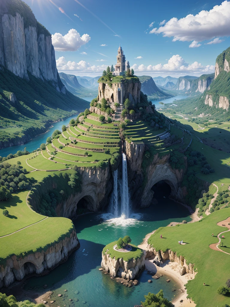 create pixel art landscape images for me