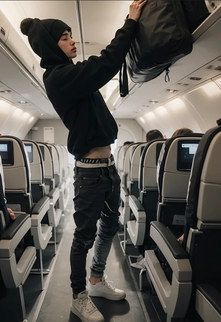 Boy stretching