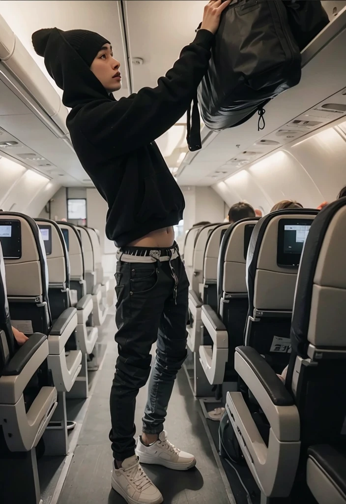 Boy stretching 