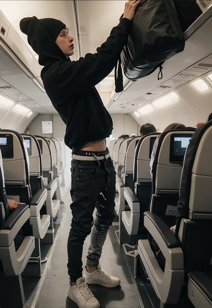 Boy stretching