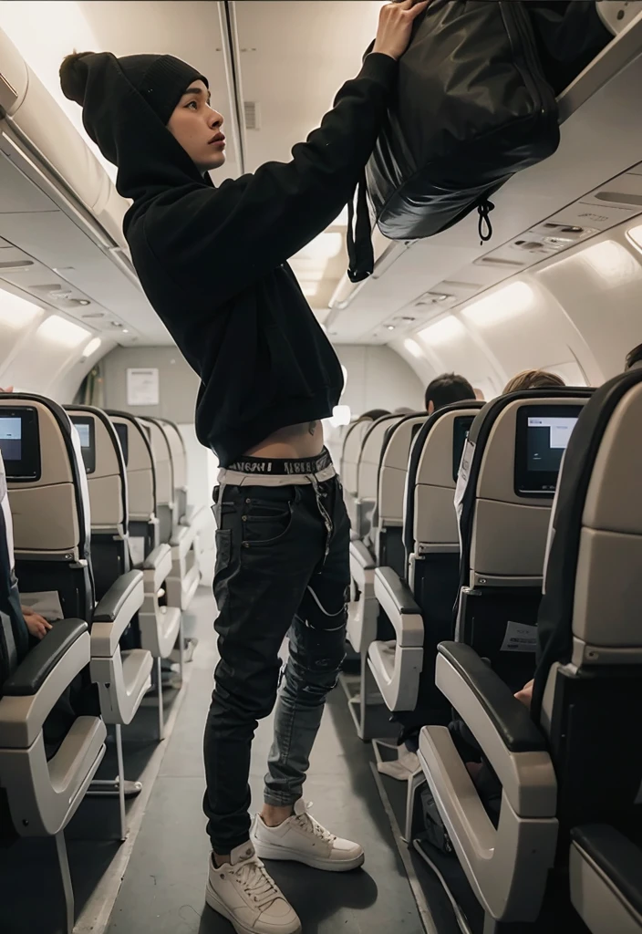 Boy stretching