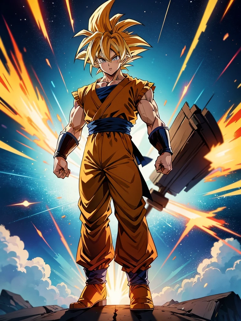 Super Saiyan Goku 3 Anime Style