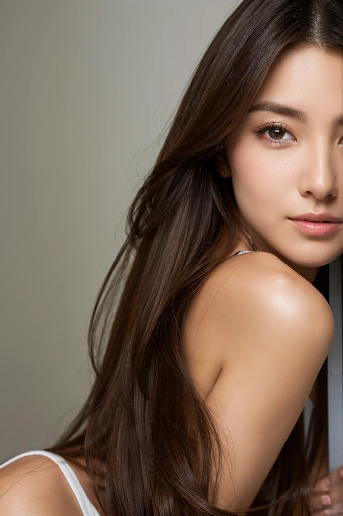 Dark brown hair、Light brown eyes、Japanese actress face、 Lady、I resemble him&;I'I am about 40 years old..、(Intricate details:1.2)、(highest quality:1.4)、 (Ultra-high resolution:1.2)、Ultra-high resolution、(Fine grain)、(Detailed facial features)、ticker、8k resolution、D cup size breasts、Long Hair、Dubai hotel poolside、Poolside at night、Rows of pool beds、Lying on the pool bed、relax、lean back、Chanel swimwear one piece、Trendy clothes、Trendy Coordination、Relaxed expression、Expressions that seem to have lost their power、