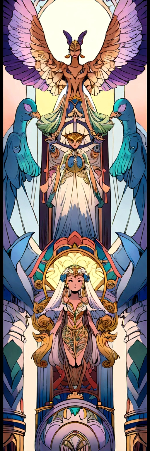 Sphinx , made in ghibli studio style , anime 