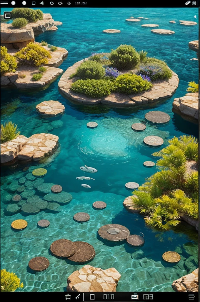 CREATE A PIXELEATED AQUATIC COIN