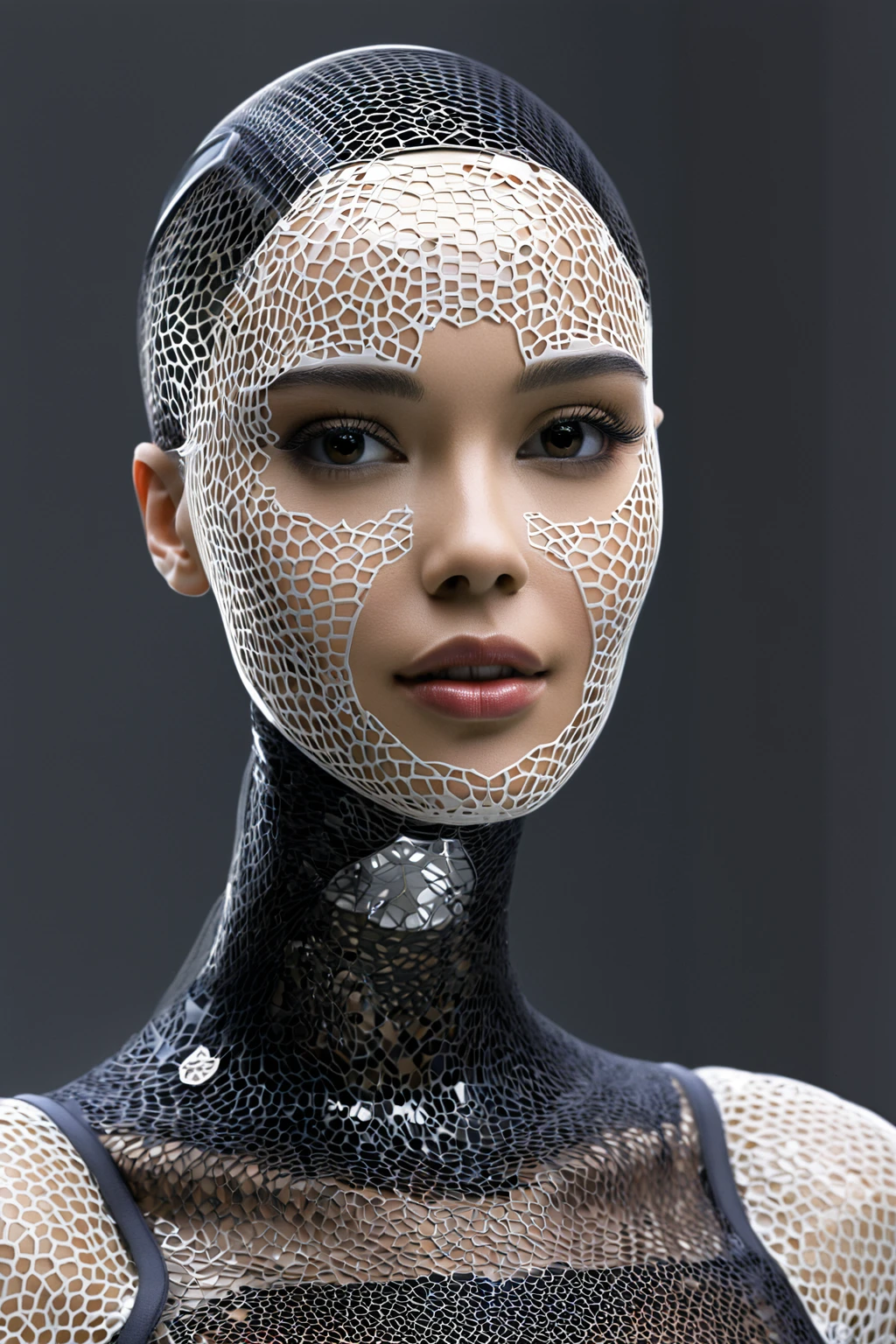 Here is a prompt for creating an image:
"Design a stunning and alluring female humanoid AI robot inspired by the film Ex Machina. The robot should have a face resembling that of an extremely gorgeous lady, with human-like, realistic skin. Ensure that the skin texture is detailed and beautiful, capturing the essence of a woman's beauty intertwined with advanced AI technology."