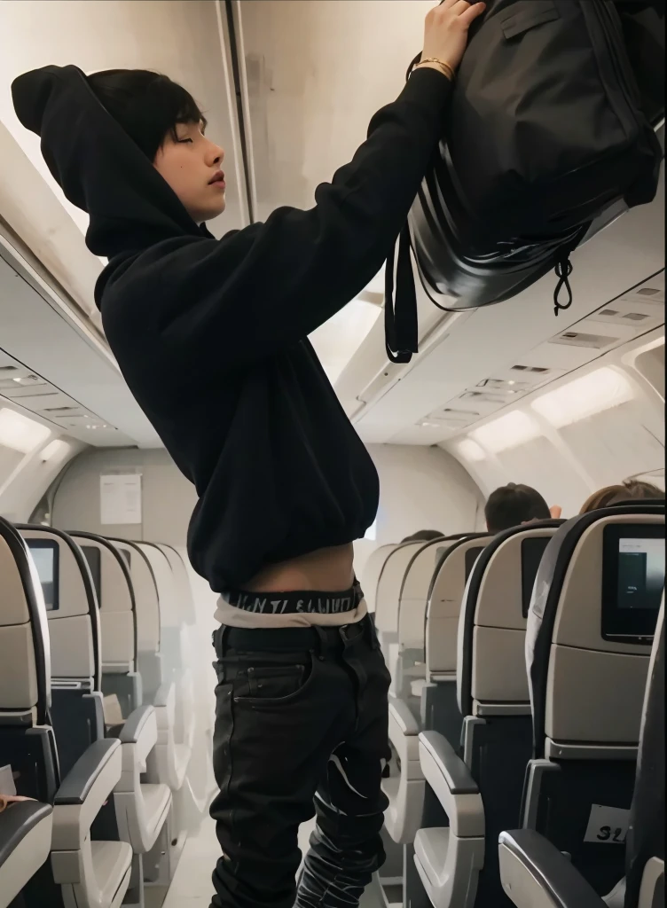 Boy stretching
