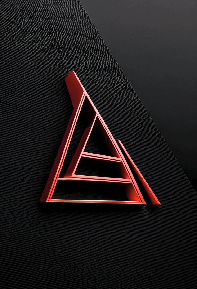 Minimalistic logo , Focus of letter "ARI", building facade, lines representing structure or architecture, city skyline. Colors red and black, Style elegant, modern, minimalist. The mood is energetic, professional, friendly