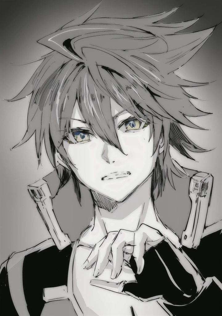 1boy, anime, ultra detailed, beautiful eyes, beautiful face, brown hair, yellow eyes, white skin