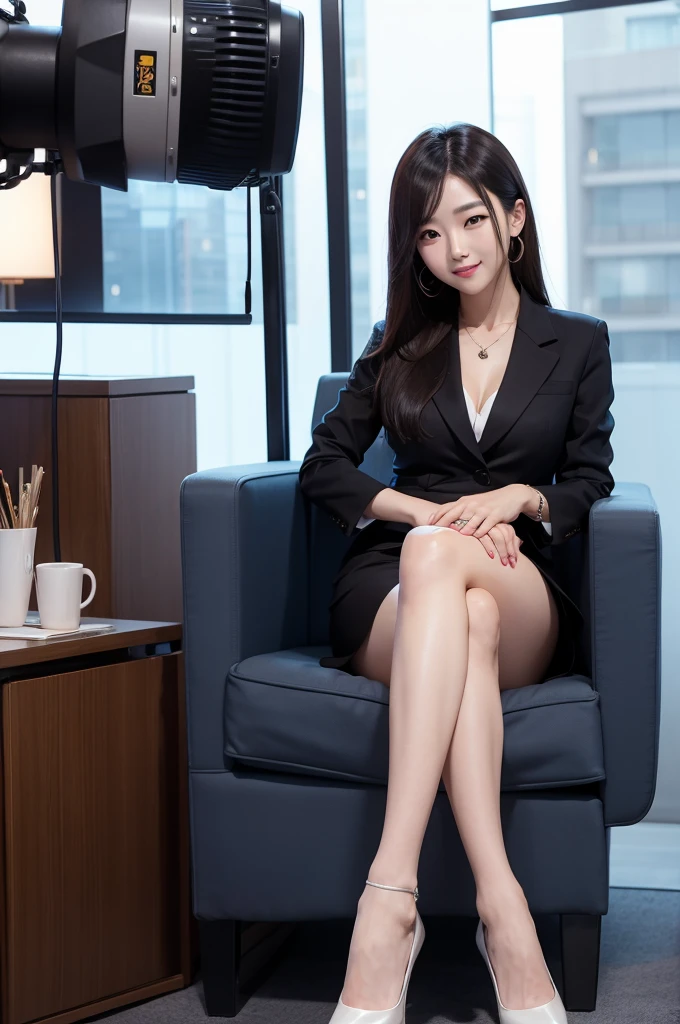 Korean interviewer on her show