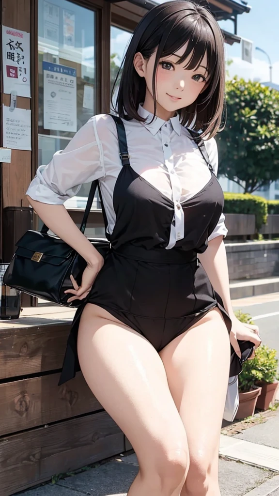 Alcanevi, 白いドレスを着たミディアムショートのピンク髪のwoman, woman'Face, Unreal Engine Character Art, Portraiture、Pause