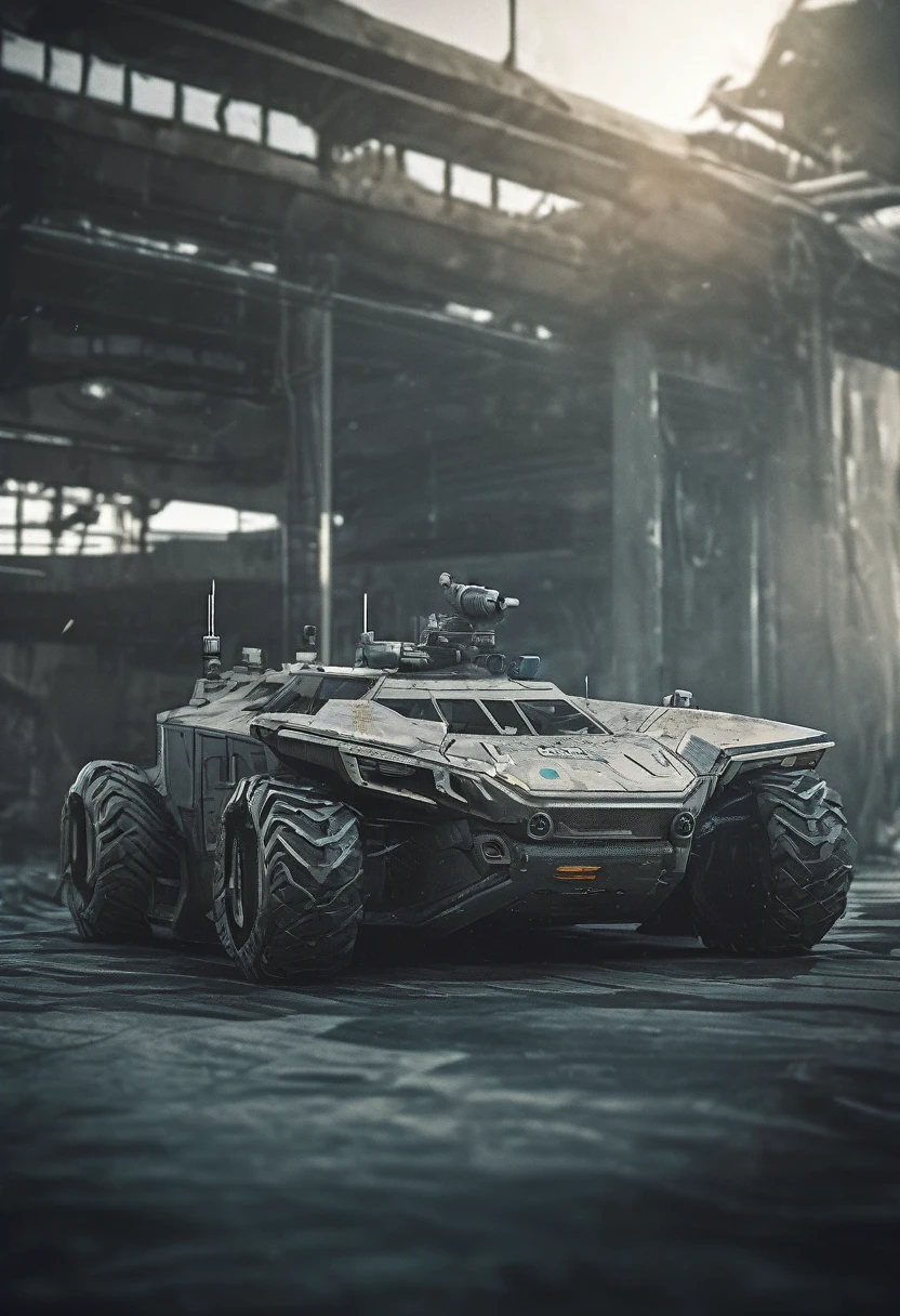 One Epic Cinematic shot of Futuristic Advanced Military Vehicle, extremely detailed, 8k UHD  (masterpiece:1.2) (photorealistic:1.2) (best quality) (intricate) (8k) (HDR) (cinematic lighting) (sharp focus)