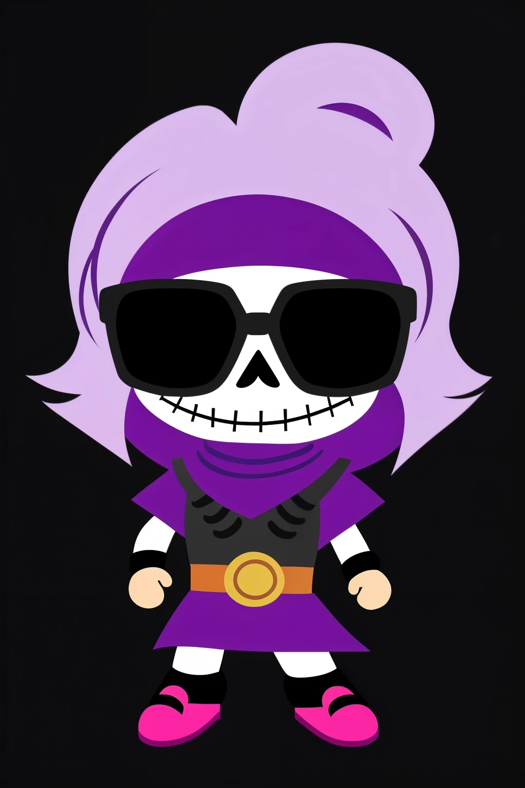 chibi, emote de twitch, skeletor, sunglasses, 
