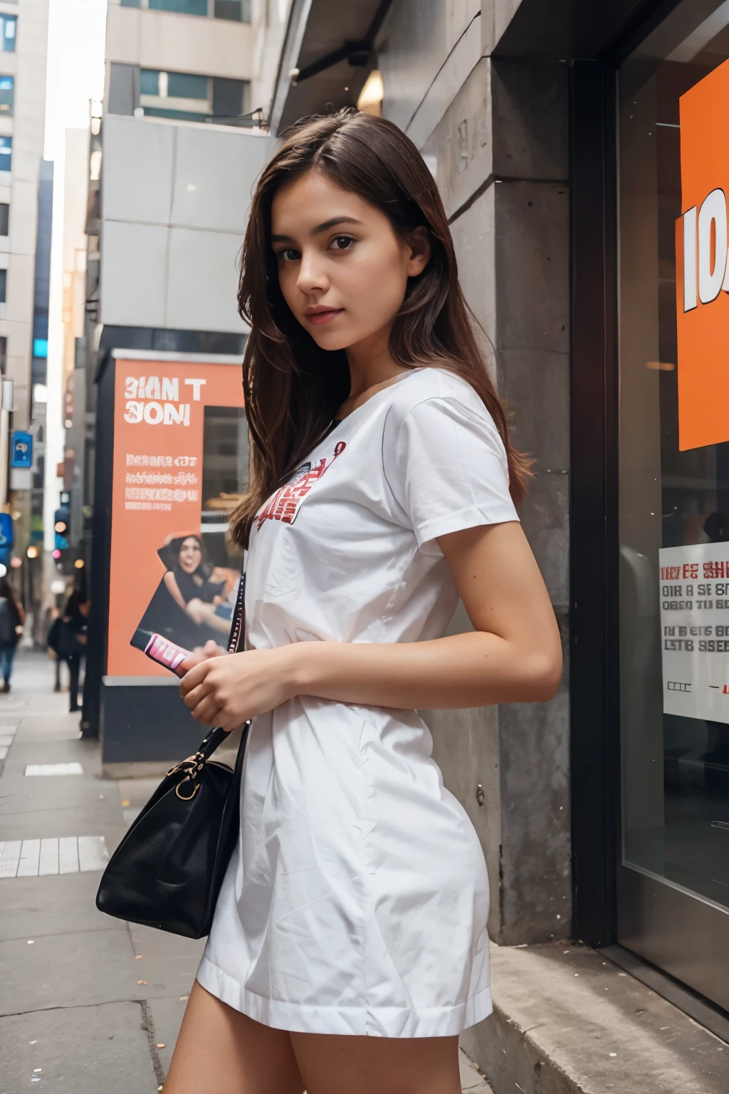 Girl visiting an advertising agency 