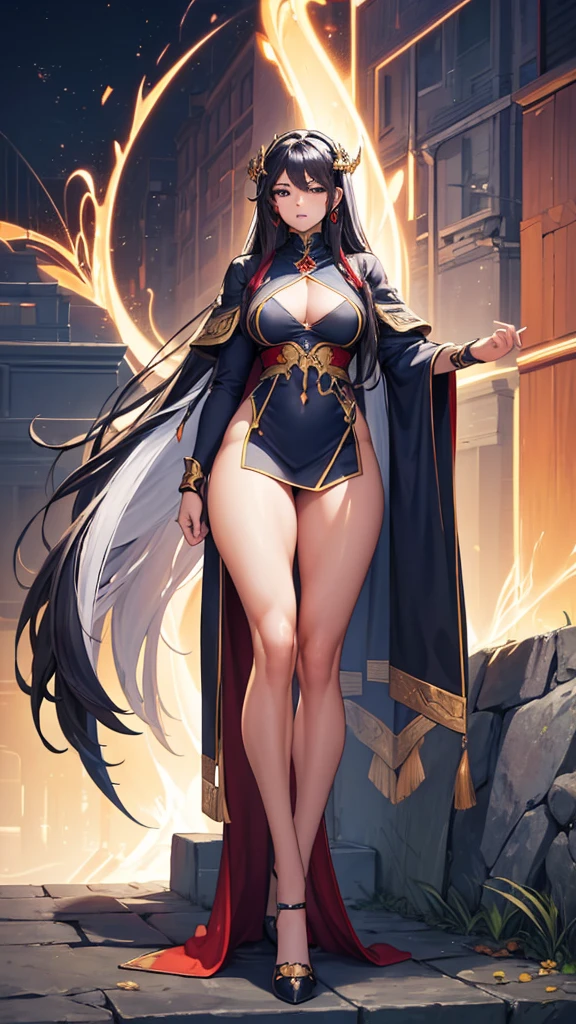 (masterpiece, 4K ,Super detailed:1.2), (anime:1), (Perfect quality), The whole body is shown, Bodybuilder Superhero, bikini,  Muscular female warrior, Muscular and ultra violent women, Powerfully々And, epic magician girl character, RPG concept art character, Dressed like a priest