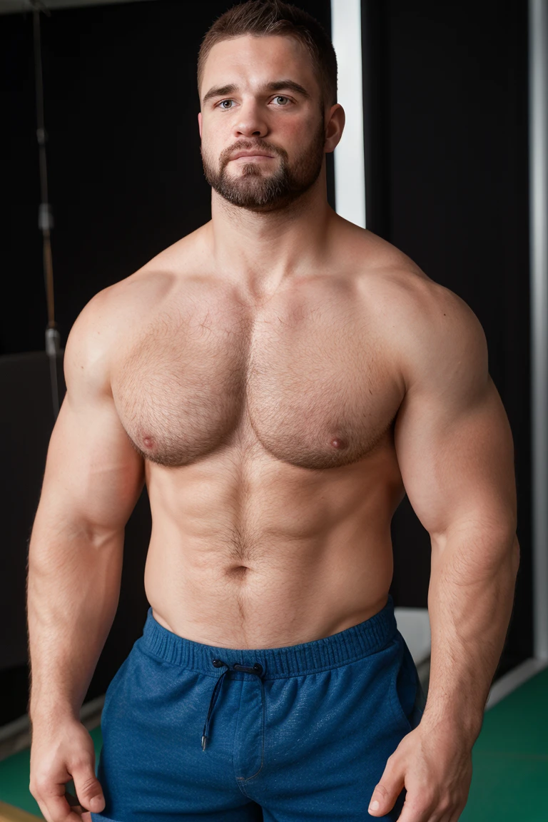 8KUHD HDR Very Extremely Realistic Very Detailed High Quality Create a professional studio-style Very Real photograph featuring a middle-aged daddy rugged muscle bears man , burly, very hairy, very beared big daddy muscle bear, and very realistic detailed rugged burly man and his husband in shorts. Very Realistic shorts, very realistic detailed shorts, very realistic hair, very realistic beards, very realistic thick chubby neck, very realistic neck lines, very realistic detailed neck, very realistic belly, very realistic burly chest, very realistic detailed hairy burly strong chest and arms, very realistic detailed hairy burly strong chest and arms, very realistic pecs, very realistic burly muscle bear body, very realistic nipples, very realistic burly muscle bear body, very realistic face, very realistic detailed face, very realistic eyes, very realistic detailed eyes, very realistic pupils, very realistic detailed pupils, very realistic nose, very realistic ears, very realistic facial features, very realistic burly arms, very realistic elbows, very realistic hands, very realistic pecs, very realistic belly, very realistic human man body, very realistic bellybutton, very realistic wrists, very realistic fingers, very realistic fingernails, very realistic shoulders, very realistic mouth, very realistic lips, very realistic detailed skin, very realistic skin, very realistic mens clothing, very realistic detailed mens clothing. Very Realistic Hairy Bearded Burly Muscle bear Photoshoot, A very realistic burly muscle bear man in a Gym, in a very realistic romantic and virile Gym scene. Very Realistic Intricately Detailed, Utilize all appropriate realistic lighting techniques for studio photography" very realistic detailed Gym surroundings, very realistic surroundings lighting, No Deformities, captured with a 85mm lens by a world famous photographer, Very Ultra Realistic and Very Realistic Photograph, Clear HDR Quality full with very realistic real details