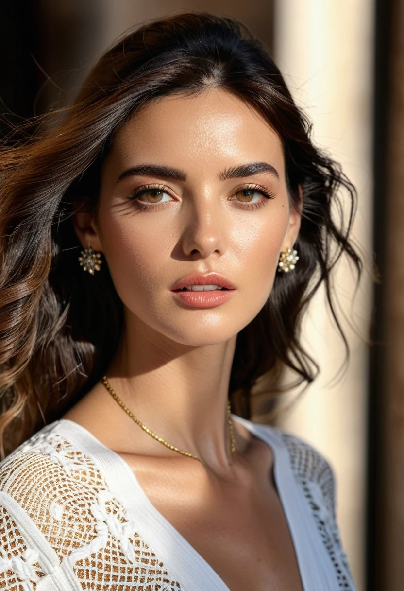 high-resolution photo of a Spanish fashion supermodel, photorealistic, UHD, optimal photography, natural lighting, shot on a Sony A&III --ar 1:2