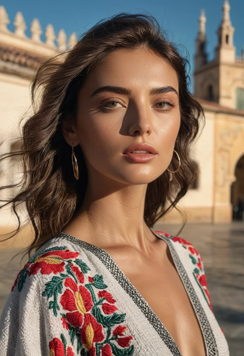 high-resolution photo of a Spanish fashion supermodel, photorealistic, UHD, optimal photography, natural lighting, shot on a Sony A&III --ar 1:2