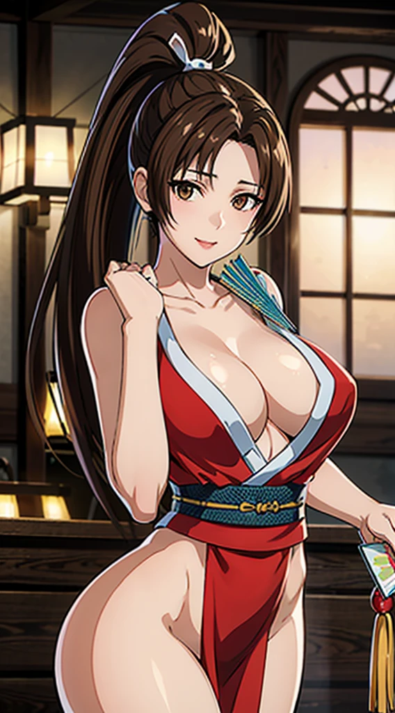 ((8K)), ((32k)), ((Highest quality)), ((masterpiece)), ((超High resolution)), ((Tmasterpiece)), (((head shot:1.6)))、((8K)), ((32k)), ((Highest quality)), ((masterpiece)), ((超High resolution)), Fine skin、女性1 person、pink sexy dresses、((Mai Shiranui:1.2)), Expose your shoulders、Brown Hair, Brown eyes, Long and high ponytail, hair band, 1 person、Captivating smile, 25 years old, Japanese Mature, beautiful指, beautiful長い脚, beautiful体, beautiful鼻, beautifulキャラクターデザイン, Perfect Eyes, Perfect Face, jewelry, hair ornaments, king of fighters,((Large Handheld Fan:1.6))、
(Tabletop, Highest qualityの, Highest quality, beautifully、beautiful: 1.2), Very detailed, More detailed,適切な体のProfessionalポーション,Tabletop,Ultra-high quality output images,High resolution,Intricate details,Very delicate and beautiful hair,Realistic photos,dream-like,Professionalの照明,Realistic Shadows,Focus Only,
(Big Breasts:1.2,) , フローティングスカートFine skinの質感, High quality fabric, High quality metallic texture、((Beautiful and dense face))、RAW Photos、Professional, Ultra-fine painting, ((alone)), beautiful胸、Highest quality, Very detailed, Very detailed詳細, Finer details, so beautiful,(Five Fingers, Four fingers and thumb),Concept Art, Anime fantasy artwork, Detailed fantasy art,8KHigh resolution, Detailed Art, 8 Slim legs, Defined, Defined fingers