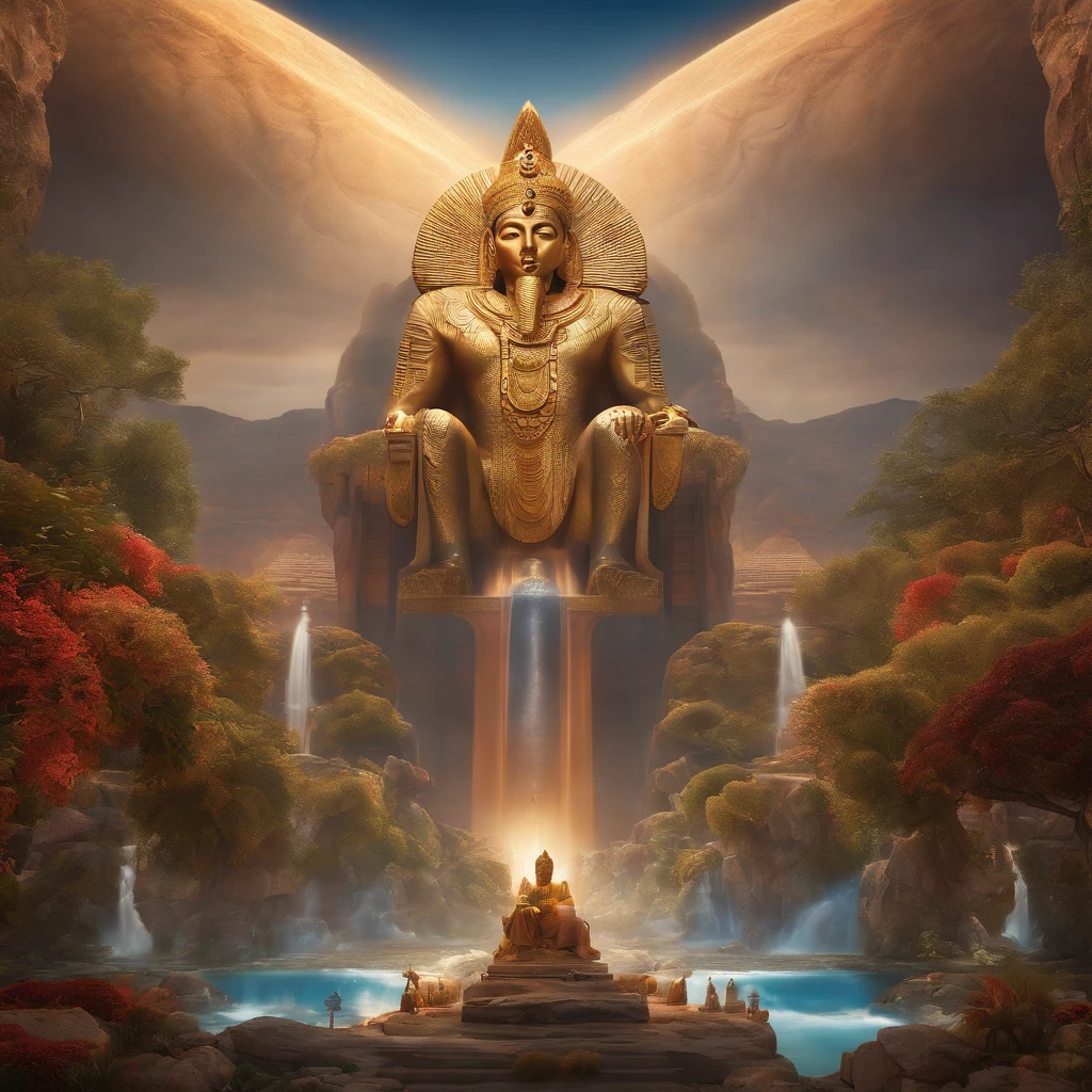 ((masterpiece)), (Highest quality), (Super detailed), ((Very detailed)), 4K, (8K), Fantastic Atum Real One of the creator gods Dynamic