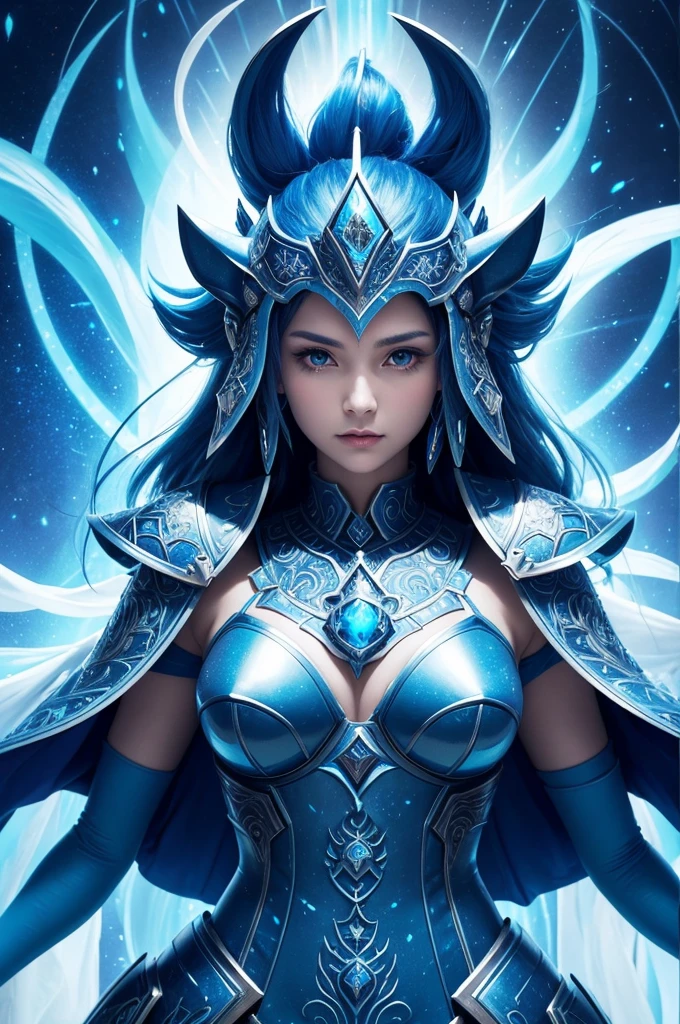Robust and protective spirits, wrapped in ethereal armor and magical shields. The aura around them is a vibrant blue, representing protection.
- **tamanho:** Approximately 2 meters high, with a solid and imposing presence.
- **Distinctive Feature:** Shiny shields and detailed armor, with protective runes engraved.