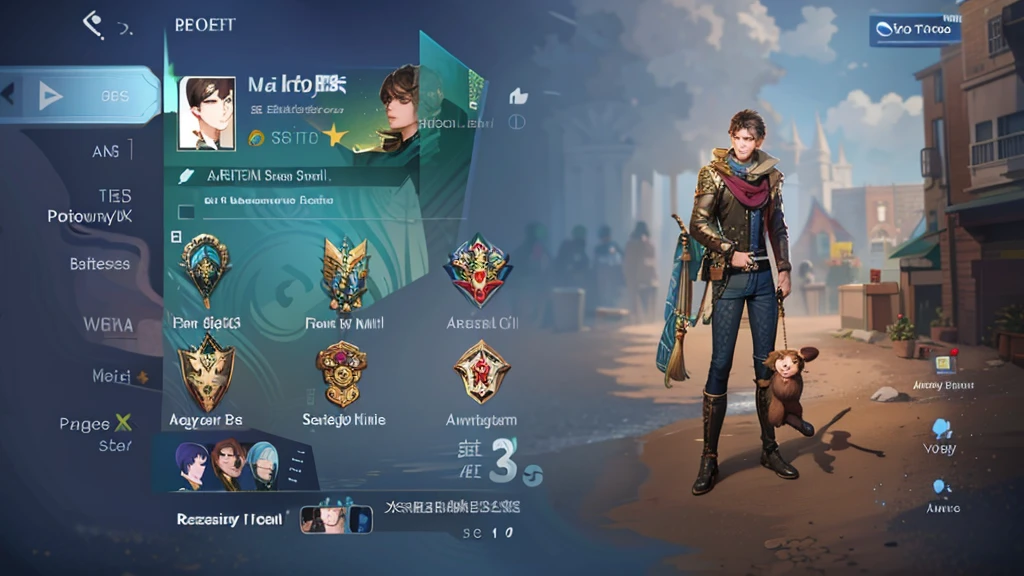 Best quality, masterpiece, detailed skin texture, detailed clothes texture, detailed face, super detail, 8k, intricate detail, 1 man 17 years old handsome, blue eyes, light brown hair, carrying a monkey, gun in hand, make a theme like ,The color doesn't change, , extream detail for face,very clear facial details, details and textures on clothes, beautify the face ,texture on clothing ,focus the effect on the standing person object , perfect the details on the face 
