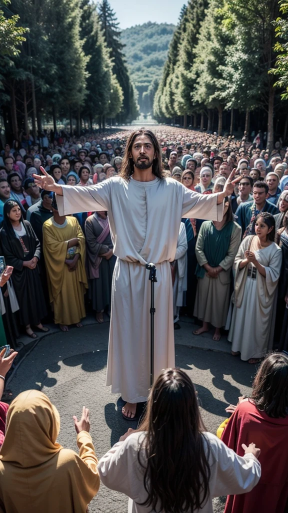 And more of Jesus Christ preaching to several followers of the Lord Jesus Christ in the beautiful and illustrated paradisiacal place