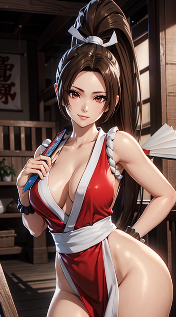 ((8K)), ((32k)), ((Highest quality)), ((masterpiece)), ((超High resolution)), ((Tmasterpiece)), (((head shot:1.6)))、((8K)), ((32k)), ((Highest quality)), ((masterpiece)), ((超High resolution)), Fine skin、女性1 person、pink sexy dresses、((Mai Shiranui:1.2)), Expose your shoulders、Brown Hair, Brown eyes, Long and high ponytail, hair band, 1 person、Captivating smile, 25 years old, Japanese Mature, beautiful指, beautiful長い脚, beautiful体, beautiful鼻, beautifulキャラクターデザイン, Perfect Eyes, Perfect Face, jewelry, hair ornaments, king of fighters,((Large Handheld Fan:1.6))、
(Tabletop, Highest qualityの, Highest quality, beautifully、beautiful: 1.2), Very detailed, More detailed,適切な体のProfessionalポーション,Tabletop,Ultra-high quality output images,High resolution,Intricate details,Very delicate and beautiful hair,Realistic photos,dream-like,Professionalの照明,Realistic Shadows,Focus Only,
(Big Breasts:1.2,) , フローティングスカートFine skinの質感, High quality fabric, High quality metallic texture、((Beautiful and dense face))、RAW Photos、Professional, Ultra-fine painting, ((alone)), beautiful胸、Highest quality, Very detailed, Very detailed詳細, Finer details, so beautiful,(Five Fingers, Four fingers and thumb),Concept Art, Anime fantasy artwork, Detailed fantasy art,8KHigh resolution, Detailed Art, 8 Slim legs, Defined, Defined fingers