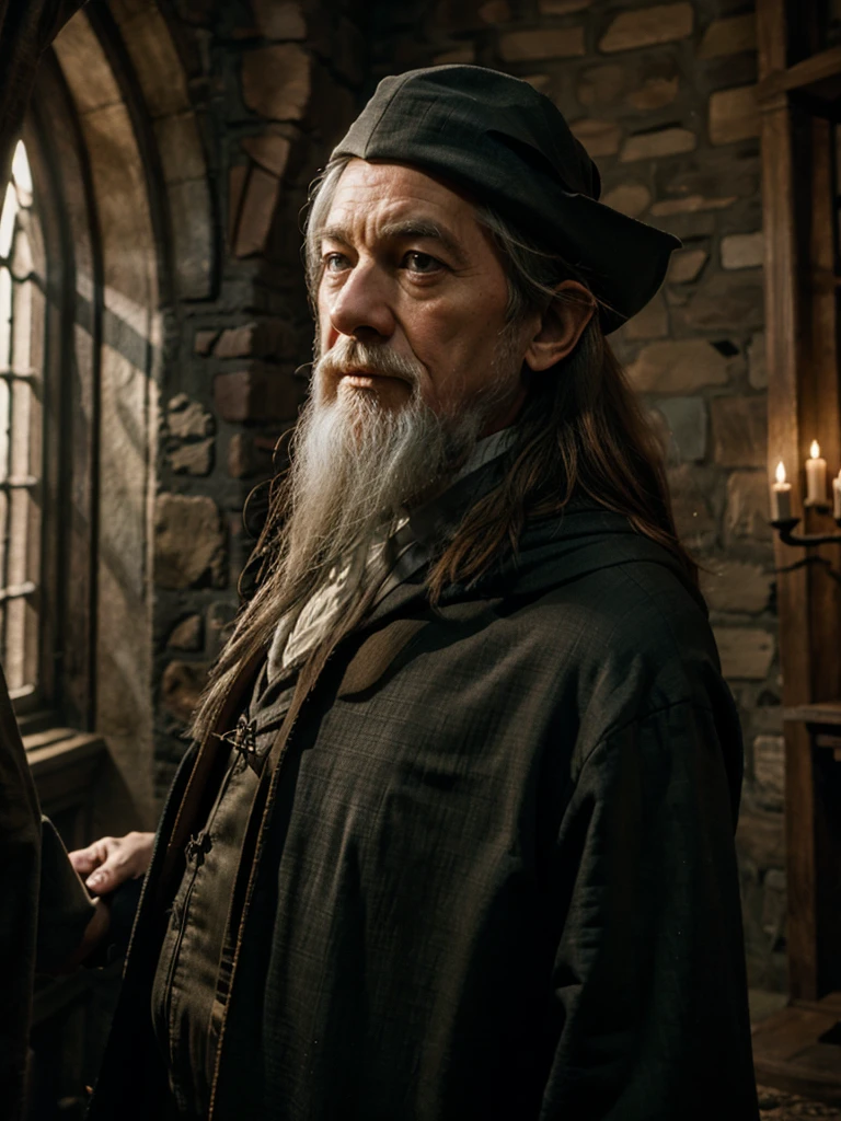 Harry Potter facing Gandalf