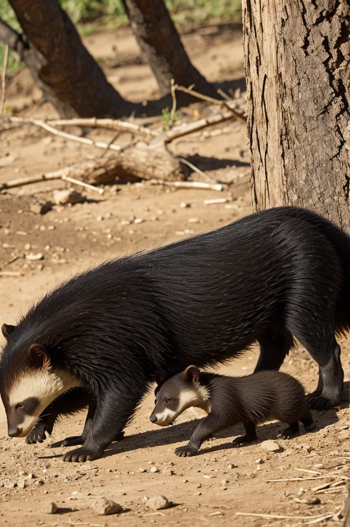 a honey badger with an ecopartition