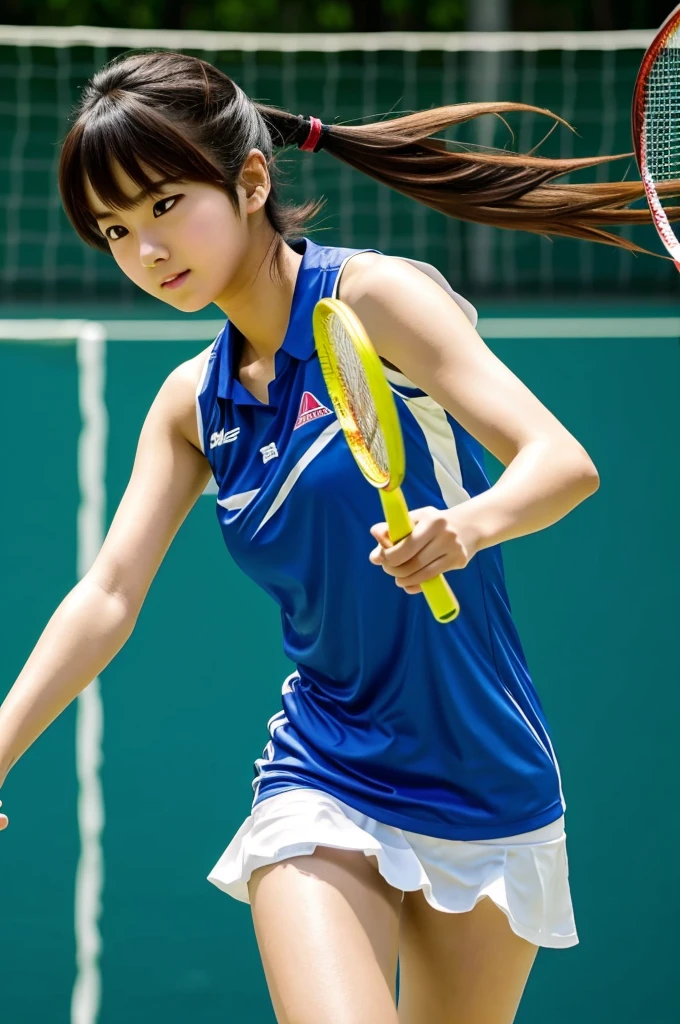 Beautiful Anime Girls Playing Badminton 