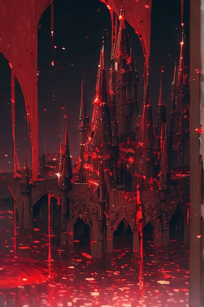 ((Лучшее качество)), ((шедевр)), (подробный), Gothic castle of red liquid
