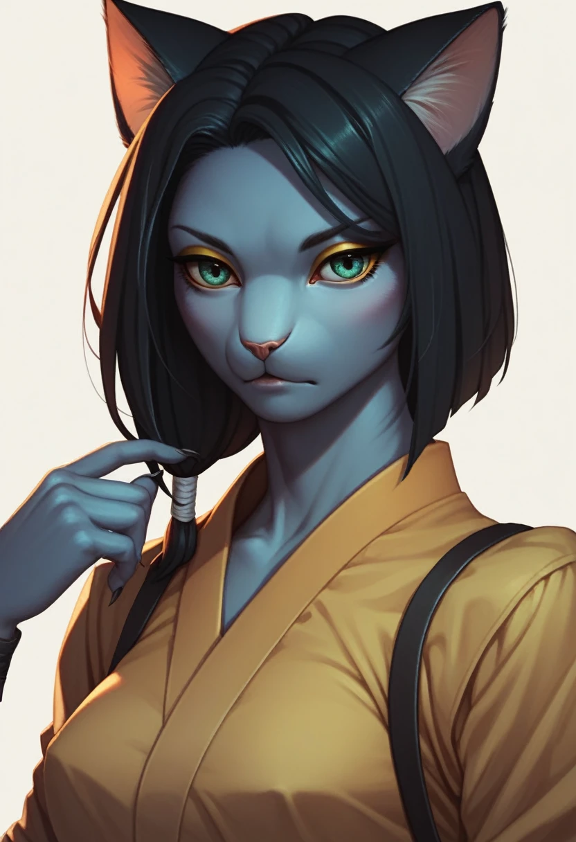 ((ultra quality)), ((chedevr)), Khajiit Girl, Japanese, ninja, anthro cat, fluffy cat, ((long beautiful black hair)), ((there are only cat ears, no others)), ((There is a cat&#39;short fluffy tail on the back)), ((Facial cleanliness)), Beautiful cute face, beautiful female lips, Charming beauty, ((seductive facial expression)), looks at the camera, closing my eyes slightly, ((skin color black like a panther)), ((skin color black)), Body highlights, ((detailed beautiful female eyes)), ((black eyes)), beautiful female hands, ((ideal female figure)), ideal female body shapes, Beautiful waist, Big hips, ((Slim and beautiful)), strictly worth it ((face close up)), ((одежда ninja, sexy ninja clothes, sexy cleavage), Background: 19th century Japan, Traditional Japanese House, ((depth of field)), ((clear high quality image)), ((clear details)), ((very detailed)), realistic, Professional photo shoot, ((Clear Focus)), ((cartoon)), Anime, NFV, fabulous, ultra clarity, 4K, excellent quality, high detail, close-вверх, bare chest, , cum on face, sex oral dick oral, The human penis,  Zoophilia, мило sucks dick, the cat sucks gently, caresses with tongue, sperm dripping from mouth, balls dick, balls shaved, big dick, juicy dick, touches eggs with hands, plays with eggs, tits naked, Nipples, sucks dick