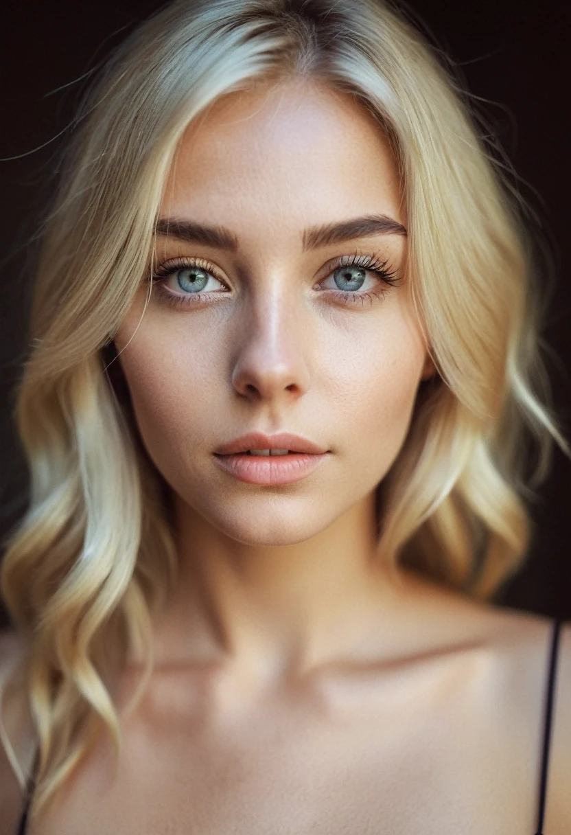 instagram photo, portrait photo of 26 y.o blonde woman, perfect detailed eyes, natural skin, hard shadows, film grain