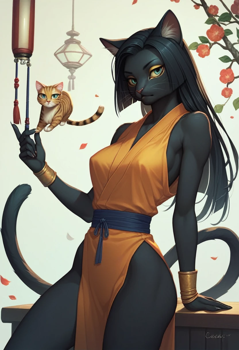 ((ultra quality)), ((chedevr)), Khajiit Girl, Japanese, ninja, anthro cat, fluffy cat, ((long beautiful black hair)), ((there are only cat ears, no others)), ((There is a cat'short fluffy tail on the back)), ((Facial cleanliness)), Beautiful cute face, beautiful female lips, Charming beauty, ((seductive facial expression)), looks at the camera, closing my eyes slightly, ((skin color black like a panther)), ((skin color black)), Body highlights, ((detailed beautiful female eyes)), ((black eyes)), beautiful female hands, ((ideal female figure)), ideal female body shapes, Beautiful waist, Big hips, ((Slim and beautiful)), strictly worth it ((face close up)), ((одежда ninja, sexy ninja clothes, sexy cleavage), Background: 19th century Japan, Traditional Japanese House, ((depth of field)), ((clear high quality image)), ((clear details)), ((very detailed)), realistic, Professional photo shoot, ((Clear Focus)), ((cartoon)), Anime, NFV, fabulous, ultra clarity, 4K, excellent quality, high detail, close-вверх, naked грудь, , cum on face, sex oral dick oral, The human penis, Zoophilia, мило sucks dick, the cat sucks gently, caresses with tongue, sperm dripping from mouth, balls dick, balls shaved, big dick, juicy dick, touches eggs with hands, plays with eggs, tits naked, Nipples, sucks dick, girl blowjob, naked, Zoophilia