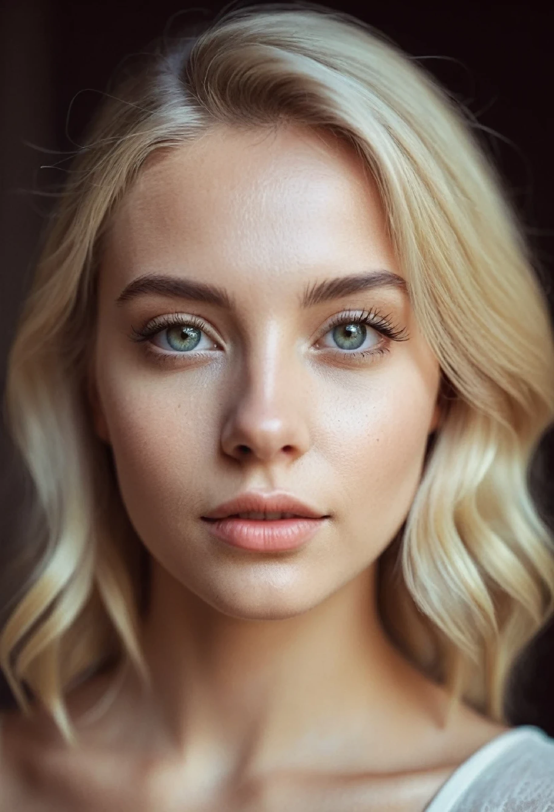  instagram photo, portrait photo of 26 y.o blonde woman, perfect detailed eyes, natural skin, hard shadows, film grain