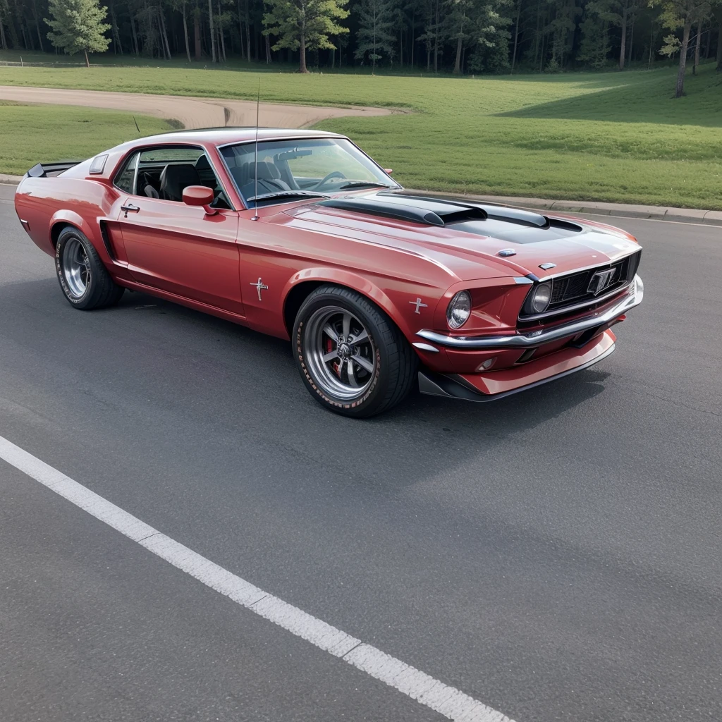 Beautiful Heavilyy modified Khyzyl Saleem 1969 GT Ford Mustang, by day. Realistic