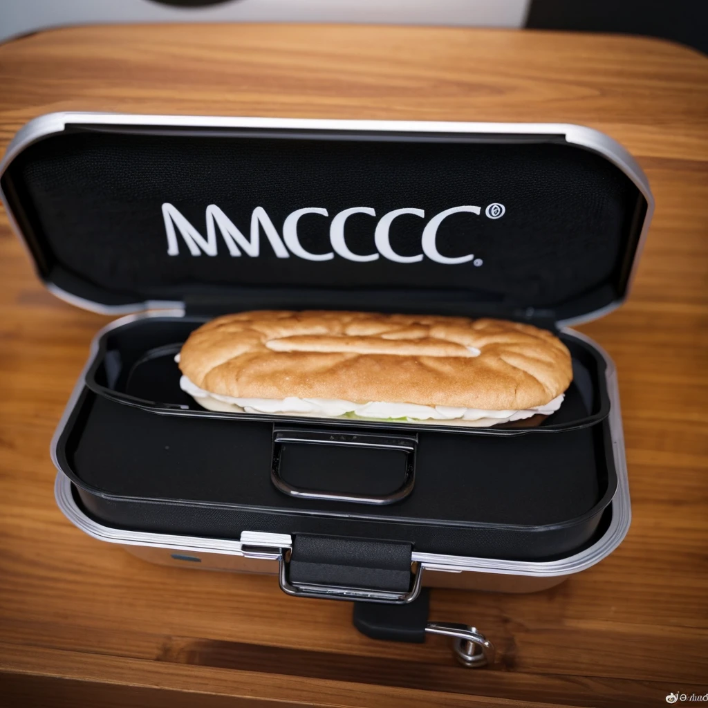 Faça um lanche do mc donalds,the mac case is black,and it has the logo "GUILTY" Written,o copo também é preto Written "GUILTY",do it in an advertising version