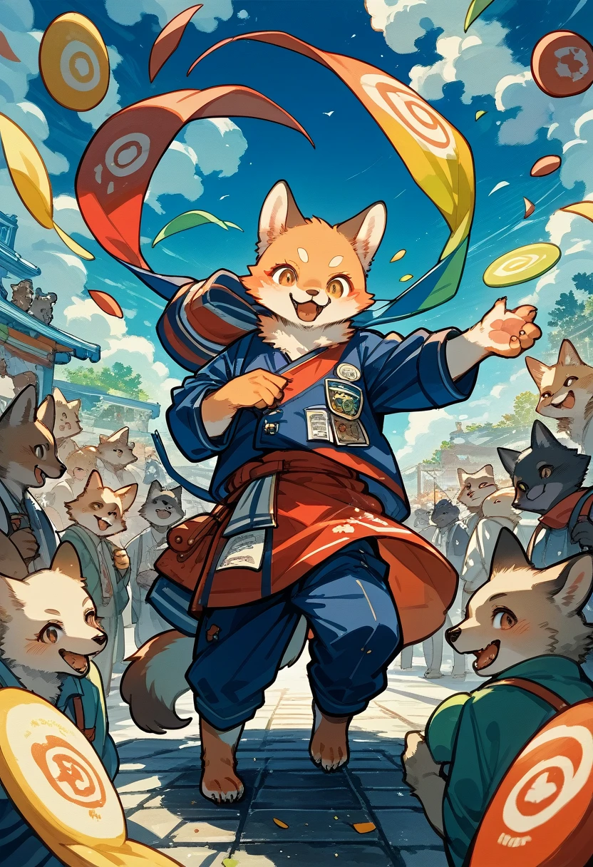 super high resolution, detailed background, World Heritage Site, 6+boys, 6+girls, Happy, joyful, absurdres(Photos of solo travelers)(kemono, furry anthro),