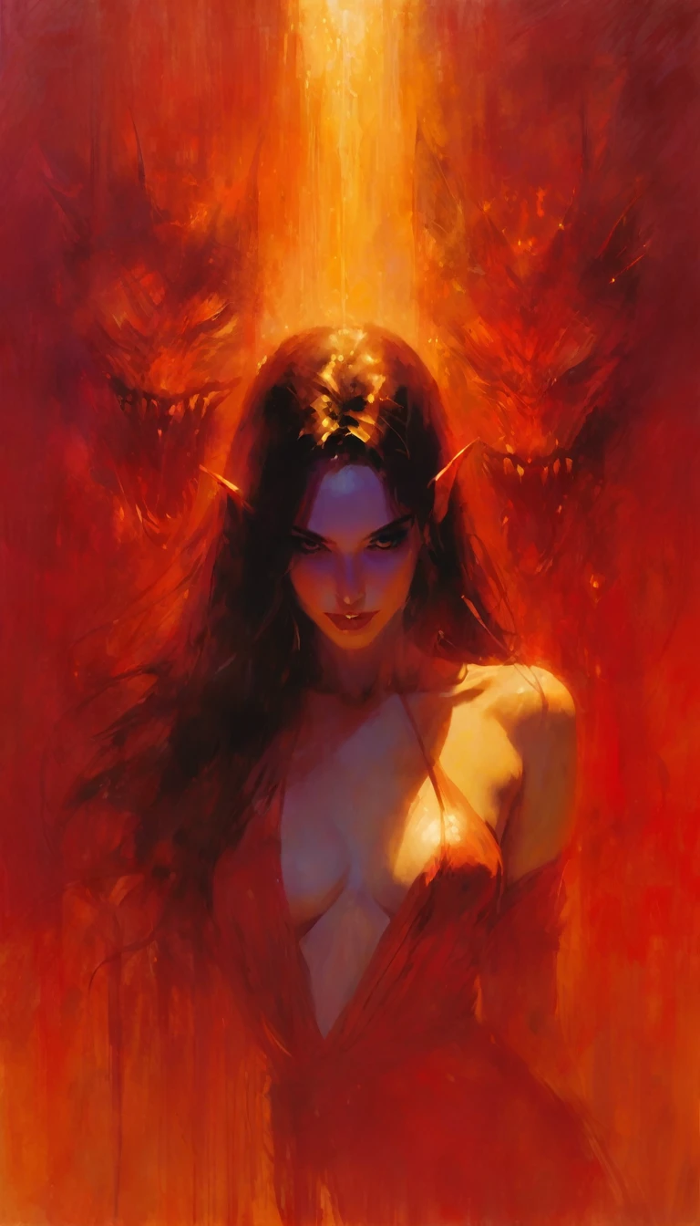 The sexy and dark art of seduction (art inspired in Bill Sienkiewicz). oil painting)
